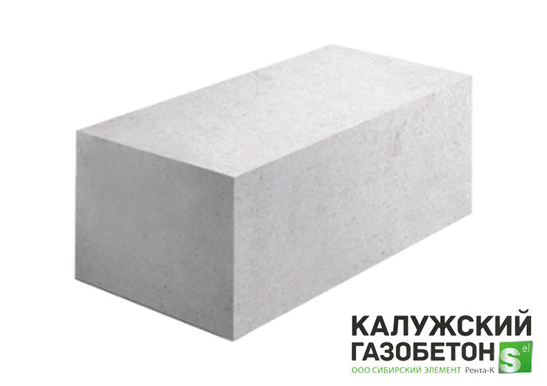 Газобетонный блок стеновой Калужский D600 625х375х250 B3.5